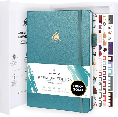 Miniatura 8 de Clever Fox Planificador edición premium, planificador semanal y mensual de lujo sin fecha para aumentar la productividad y alcanzar tus