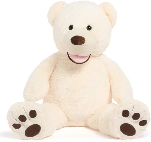 Miniatura 28 de MorisMos Oso de peluche gigante, animales de peluche grandes de 39 pulgadas con huellas grandes, osos de peluche, regalo para niños, morado