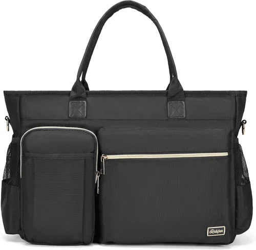 Miniatura 8 de Bolsa de mano para laptop, bolsa de mano para profesores para mujer, trabajo, 15.6 pulgadas, bolsa de mano para computadora portátil, bolsa de mano