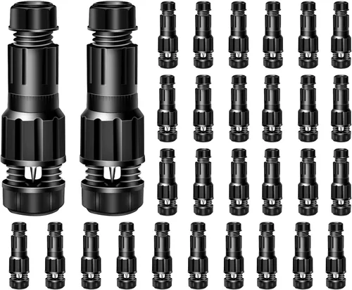 Miniatura 8 de Paquete de 12 conectores de cable de bajo voltaje calibre 12-20, conectores de cable Fastlock de repuesto, focos de paisaje, conector de cable al