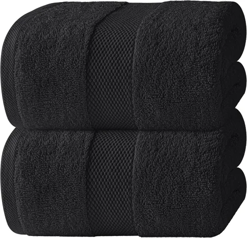 Miniatura 12 de White Classic Toallas de baño suaves de lujo, de algodón de 21.16 oz/m², extra grandes, 35 x 70 pulgadas, altamente absorbentes y de secado rápido