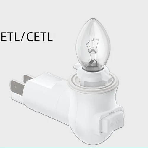 Miniatura 5 de Módulo de luz nocturna enchufable, enchufe de luz de pared con interruptor de encendido/apagado, enchufe de base E12 para luz nocturna de sal