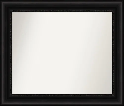 Miniatura 326 de Amanti Art Espejo personalizado, espejo de baño negro puente, espejo de pared o espejo de tocador de baño sobre el fregadero (26 x 26 pulgadas)