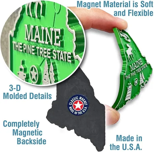 Miniatura 3 de Imán con diseño de mapa de estado, Maine