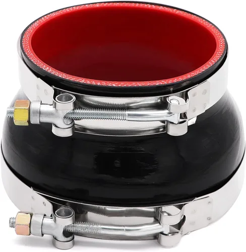 Miniatura 16 de Acoplador reductor recto de silicona para manguera de 3.5 pulgadas a 4 pulgadas, 4 capas con abrazadera de acero inoxidable en T