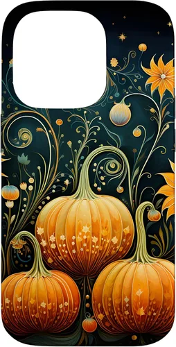 Miniatura 17 de Funda floral para iPhone 16 Pumpkins Vintage Otoño Otoño