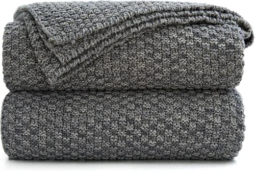 Miniatura 19 de Longhui bedding - Manta de punto amarilla brillante para sofá, suave, acogedora, lavable a máquina, 100% algodón, manta de punto para sofá, pesada