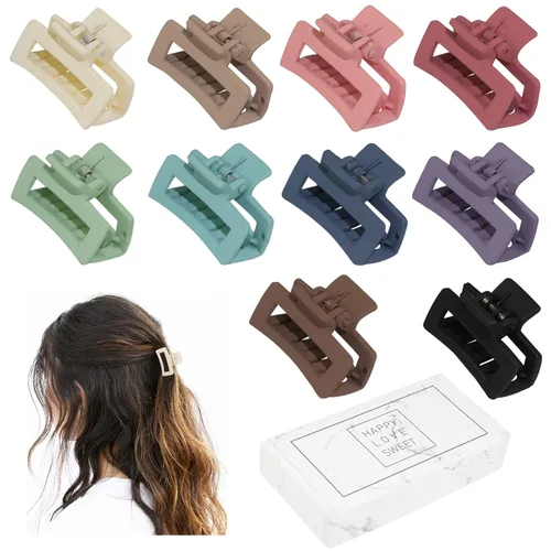 Miniatura 10 de Cobinaan Pinzas pequeñas para el pelo para mujeres y niñas, 10 piezas de 1.5 pulgadas mini pinzas de mandíbula para cabello fino/grueso medio, clip