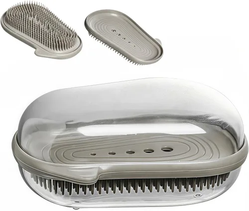 Miniatura 10 de Soporte de jabón de viaje, barra, jabonera, ducha, caja de almacenamiento de jabón para baño, camping, gimnasio, Vonpri (azul, paquete de 3)