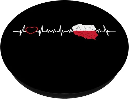 Miniatura 2 de Heartbeat - PopSockets intercambiable PopGrip con bandera polaca