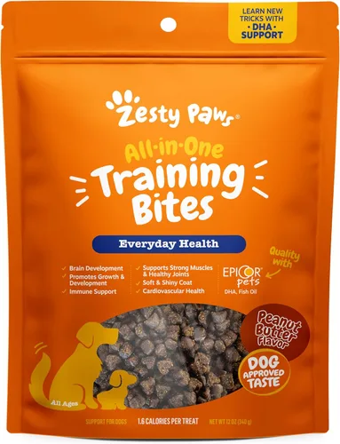 Zesty Paws Golosinas de entrenamiento para perros y cachorros, golosinas para entrenamiento para perros, masticables saludables para la salud de la