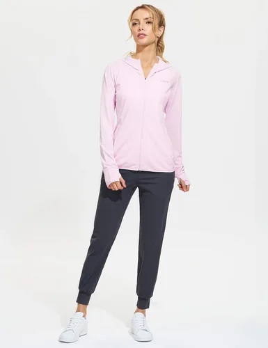 Miniatura 5 de Libin sudadera con capucha para mujer con cremallera completa UPF 50 capucha con protección solar de manga larga para senderismo para exteriores