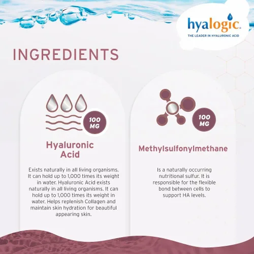 Miniatura 3 de Hyalogic Suplemento líquido de ácido hialurónico – Apoyo ingestible para la piel con 100 mg de HA y 100 mg de MSM – Hidratación natural