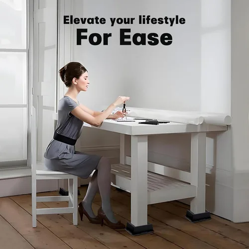 Miniatura 6 de ANNKUT Elevadores de cama de 2 pulgadas, resistentes, elevadores de sofá de gran tamaño, elevadores de muebles extra anchos para sofá, mesa