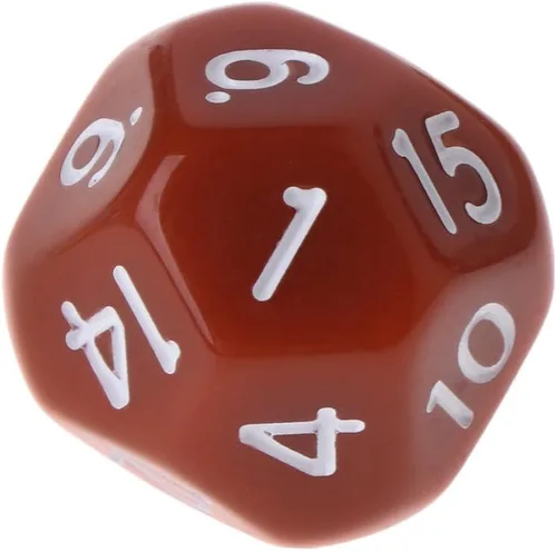 Miniatura 5 de 10 dados poliédricos D16 de 16 caras para juegos de mesa