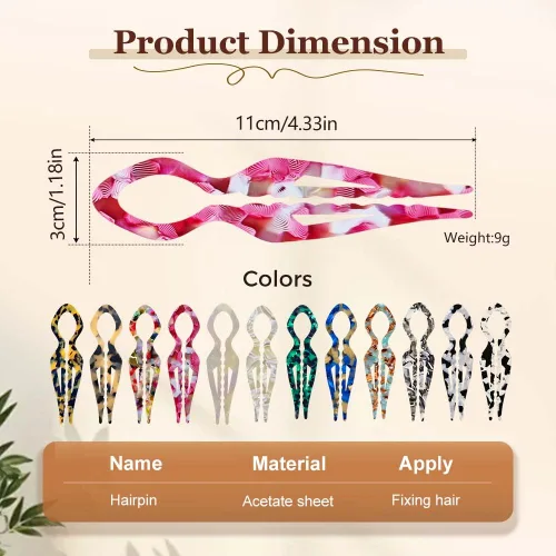 Miniatura 3 de Horquillas francesas para mujer, horquillas para el cabello mayoritario, pinzas elegantes para mujeres para recoger, moños, mecanismo de bloqueo