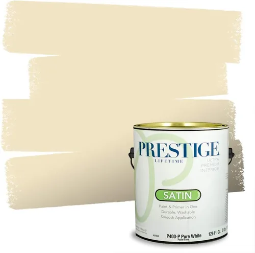 Miniatura 262 de PRESTIGE Paints Exterior Paint and Primer In One, 1-Gallon, Satin, Comparable Match of Benjamin Moore* Royal Linen* 931BM-PCM