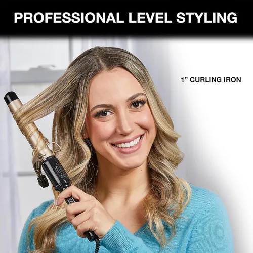 Miniatura 3 de Remington Style Therapy - Rizador de 1 pulgada, rizos duraderos.