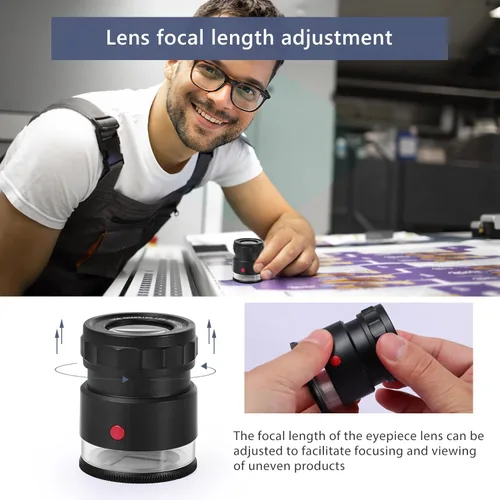 Miniatura 3 de Lupa de lupa de 30X, lupa de ojo portátil recargable por USB con 8 luces para costura, joyería, monedas, divisas, sellos
