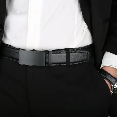 Miniatura 4 de Lavemi - Cinturón de cuero con hebilla automática, con elegante caja de regalo