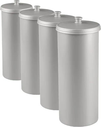 Miniatura 12 de iDesign Soporte Independiente para Papel Higiénico de Baño con Tapa para 3 Rollos Extra, Plata