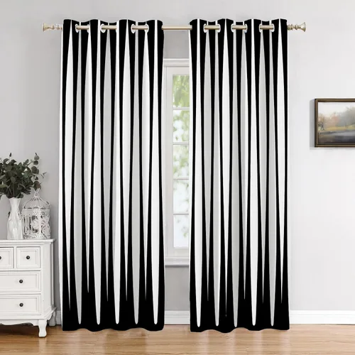 Miniatura 151 de Cortinas opacas de poliéster multicapa para cafetería, con diseño de diamantes, 2 unidades, 26 x 24 pulgadas
