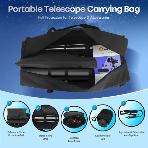 Miniatura 6 de MEEZAA Telescopio, telescopio reflector newtoniano 150EQ para adultos principiantes en astronomía, telescopios astronómicos profesionales