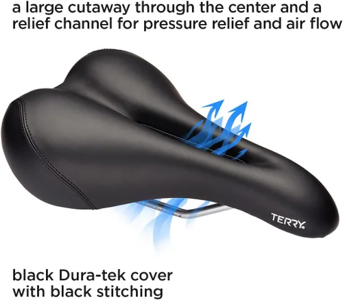 Miniatura 3 de Terry Liberator Y - Sillín de bicicleta de montaña para hombre, flexible y cómodo, funda Dura-Tek negra