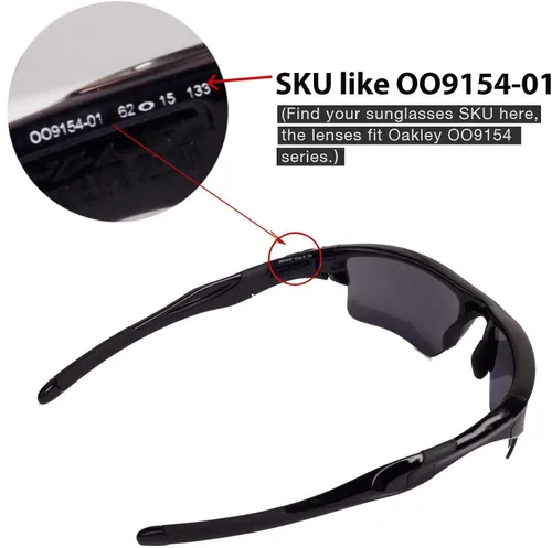 Miniatura 4 de Walleva Lentes de repuesto y kit de goma para lentes de sol Oakley Half Jacket 2.0 XL, múltiples opciones disponibles