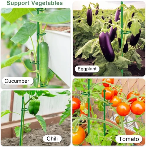 Miniatura 6 de 20 estacas de soporte para plantas de 17 pulgadas, palos de orquídea de jardín de SupKing extendidos a 3 pies, 4 pies y 5 pies, postes para plantas