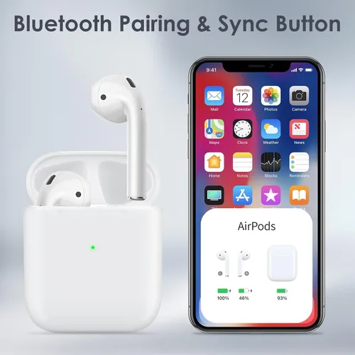 Miniatura 6 de Funda de carga para AirPods de 1ª/2ª generación, estuche cargador de repuesto para Airpod de 1ª/2ª generación con batería incorporada de 450 mAh