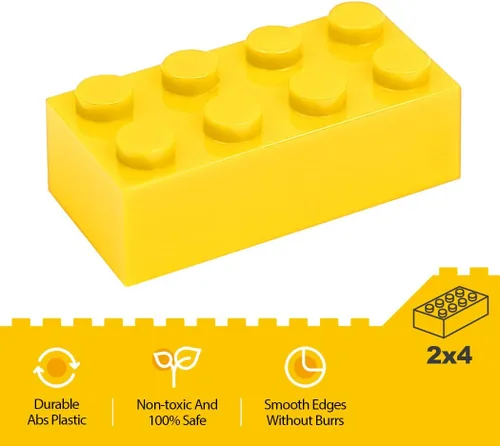 Miniatura 3 de Ladrillos de construcción clásicos, 100 piezas de bloques de construcción de 2 x 4, juguetes de construcción creativos STEM compatibles con todas