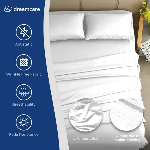 Miniatura 382 de DREAMCARE Juego de sábanas Queen – 6 piezas Sábanas de enfriamiento – hasta 15” Sábanas profundas tamaño Queen – Colección 2500 Supreme – Extra 03