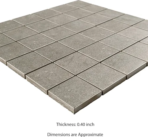 Miniatura 9 de MSI Gris - Azulejo de mosaico de pared de porcelana mate de 12 x 12 pulgadas para salpicadero de cocina, baño, azulejos de pared decorativos