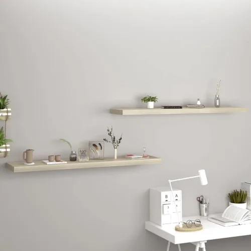 Miniatura 30 de Estantes flotantes de pared, juego de 4 estantes decorativos para montar en la pared, estante colgante con soportes invisibles para decoración