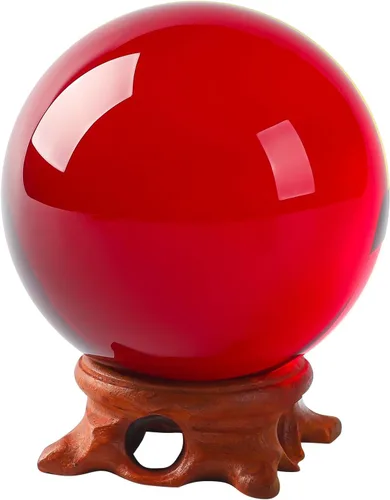 Miniatura 13 de Bola de Cristal Púrpura de 60mm con Soporte de Madera y Caja de Regalo para Magia, Lente de Fotografía, Decoración Familiar, Adivinación, Feng Shui