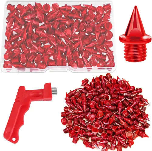 JULMELON 120 PIEZAS Clavos de Pista y Campo Traviesa de Acero Inoxidable de 1/4 pulgada Clavos para Zapatos de Golf con Llave para Clavos, Clavos de