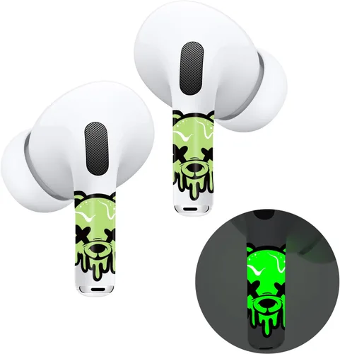 Miniatura 16 de RockMax Piel de dinosaurio brillante para AirPods, fácil de identificar, envolturas adhesivas universales para AirPods Pro 3/2/1 y Gen 1/2/3/4