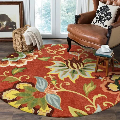 Miniatura 69 de Lahome - Tapete floral con estampado de cachemira, lavable, antideslizante, pequeño, anti-manchas, suave, para baño, entrada, dormitorio, Negro