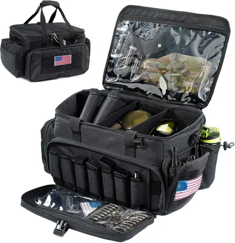 Miniatura 8 de Bolsa grande táctica para pistola de campo de tiro con 2 estuches para pistolas de diferentes tamaños