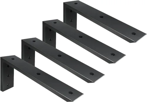 Miniatura 36 de WINKER Soporte para encimera, paquete de 2 unidades resistente de soporte oculto en L para estante de 3/8 pulgadas de grosor, 10 x 6 x 2.5 pulgadas
