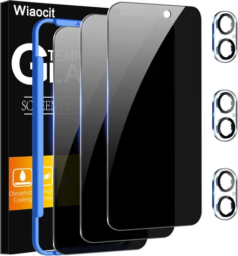 Miniatura 18 de Wiaocit 3 Pack Tempered Glass Screen Protector for iPhone 13 Pro with 3 Pack Camera Lens Protector, 9H Hardness, Bubble Free, Case Friendly