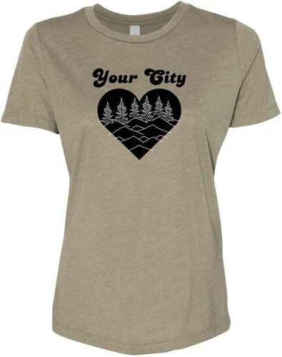 Miniatura 29 de Cute Women's Screen Printed Crew Neck Tee, Shirts With Sayings, Dusty Blue or Olive