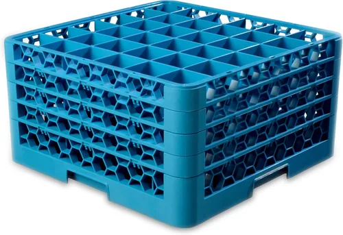 Miniatura 68 de Carlisle FoodService Products RG9-214 OptiClean Estante de vidrio con 9 compartimentos con 2 extensores, 7.12 pulgadas, polipropileno, azul