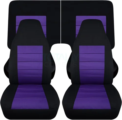Miniatura 10 de Totally Covers Compatible con cubiertas de asiento para Chevy Camaro 1982-1992: Negro - Juego completo (23 colores) Cupé/Convertible Banco