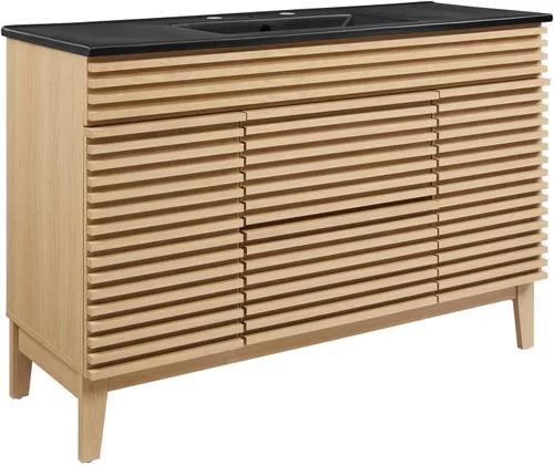 Miniatura 50 de Modway Render 23.5" tocador de baño en nogal (lavabo no incluido)