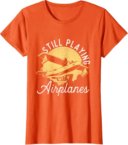 Miniatura 56 de Still Playing With Airplanes - Camiseta de control remoto RC Avión Piloto, Negro