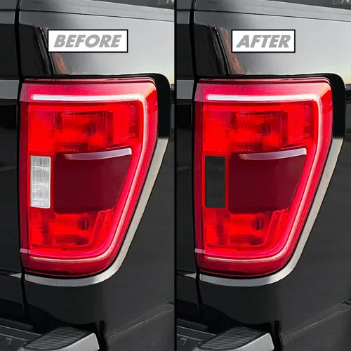 Miniatura 8 de SlickMod Tinte de Vinilo Ahumado Precortado para Luz Trasera Ford F150 2021-2023 (20% Humo Oscuro, 1. Luz Trasera) (SM-FOR-F15-2123-TL)