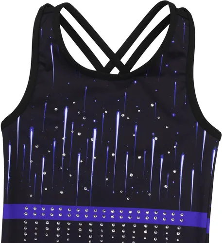 Miniatura 52 de MODAFANS Leotardos de gimnasia para niñas brillantes para bailar ballet, pantalones cortos con espalda cruzada