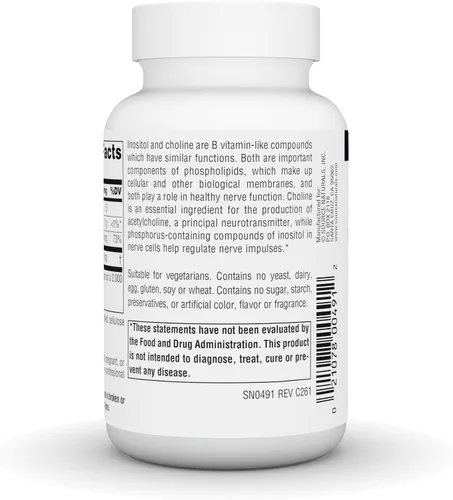 Miniatura 4 de Source Naturals Inositol y colina, apoya la función nerviosa saludable* - 800 mg -50 tabletas vegetarianas